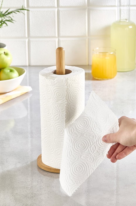Hermia Soporte para Servilletas de Bambú, Organizador de Cocina y Comedor, Color Madera